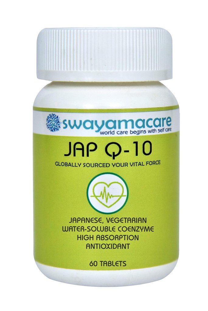 Jap Q10 50mg, coenzyme q10 water soluble Q10, Antioxidant, 60 Tablets