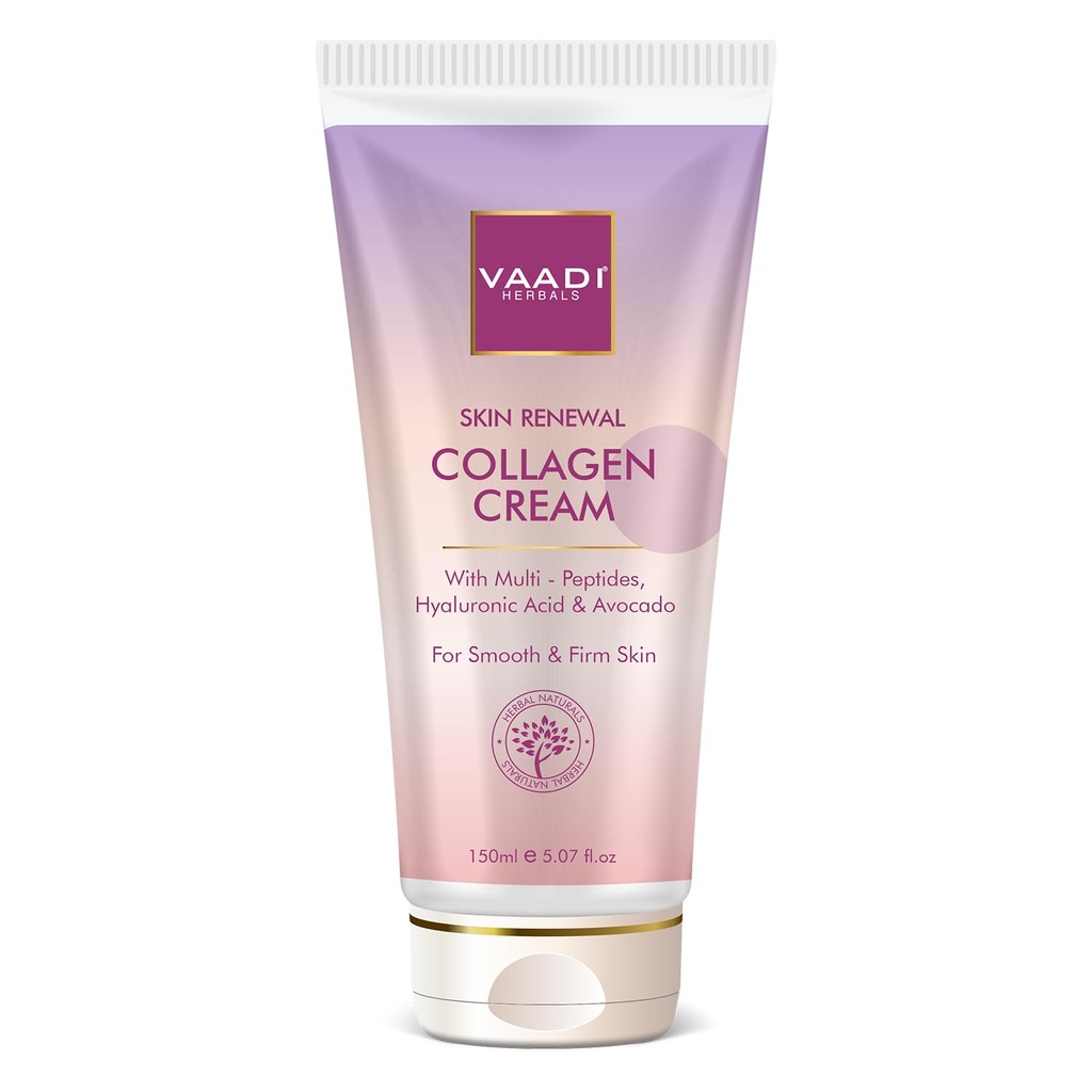 Skin Renewal Collagen Cream with Multi- Peptides, Hyaluronic Acid & Avocado|Boosts Collagen|Smooth & Firm Skin| Deeply Hydrates|Parabens Free|For All Skin Types|150ml
