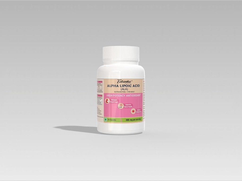 Alpha Lipoic Acid Ala Capsules | Antioxidant Support for Energy & Overall Health| 300mg Per Capsules (60 Capsules)