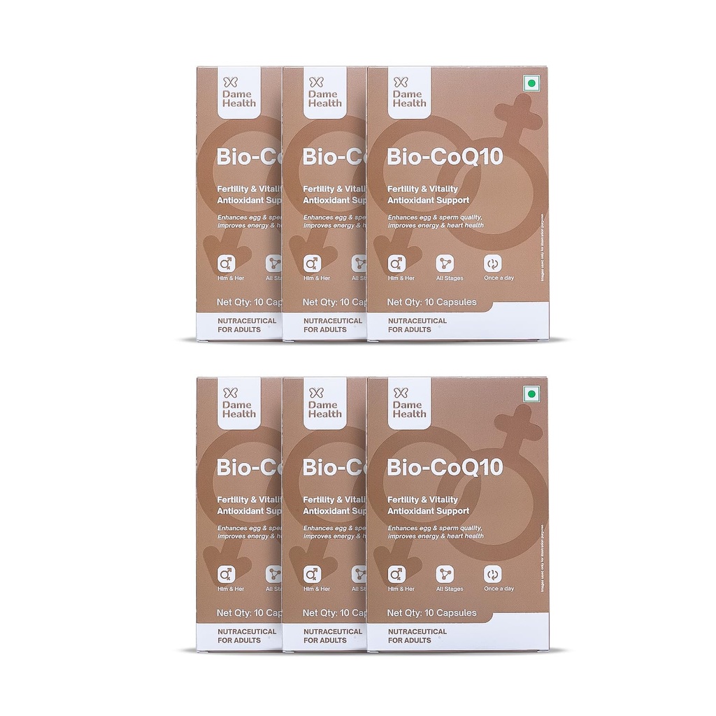 Bio-CoQ10 | Fertility & Energy Supplement Capsules | CoQ10 Ubiquinol, Vitamin C, Vitamin E & Mucuna Pruriens | Improve Egg & Sperm Quality, Boost Cellular Energy & Support Heart Health | 60 Capsules, 60 Days
