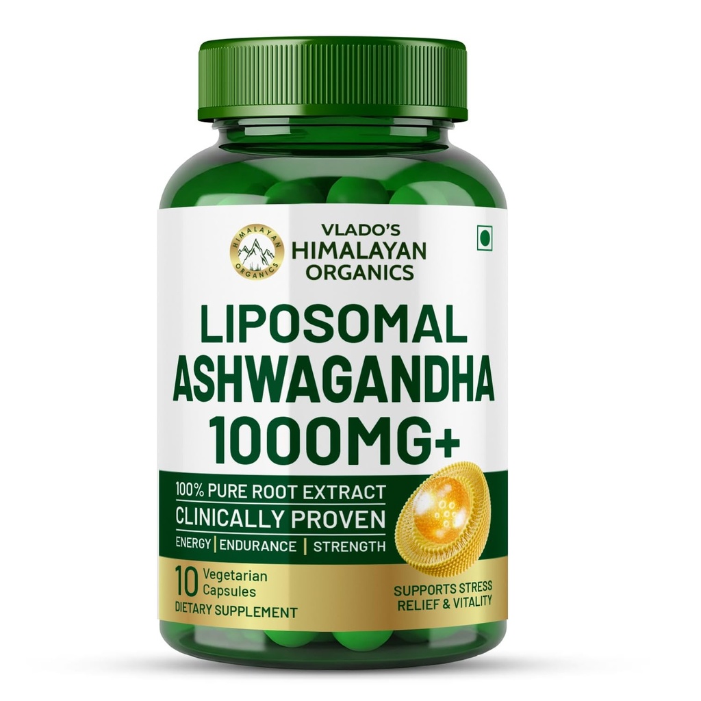 Vlado's Himalayan Organics Liposomal Ashwagandha - 10 Veg Capsule