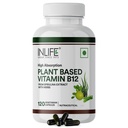INLIFE Plant Based Vitamin B12 Supplement, Spirulina Moringa, 120 Veg Caps