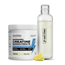 Wellcore Pure Micronised Creatine Powder With Glass Bottle (83 Servings, Lemon Lime) For Enhanced Muscle Strength With Rapid Absorption | Creatine Monohydrate | Wellcore Creatine Flavoured - 374g