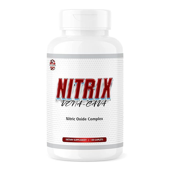 Wellsports | Nitrix Vena-Cava | Nitrix Oxide Booster | Endurance &Vascularity | L Arginine & L Citrulline 2000mg -120 Caplets
