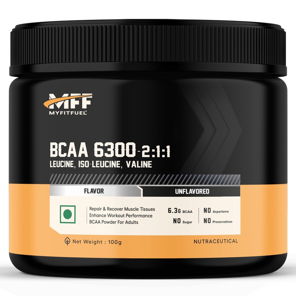 MyFitFuel BCAA 6300 2:1:1 (Powder) (Natural (Unflavoured), 100 gm (0.22 lbs))