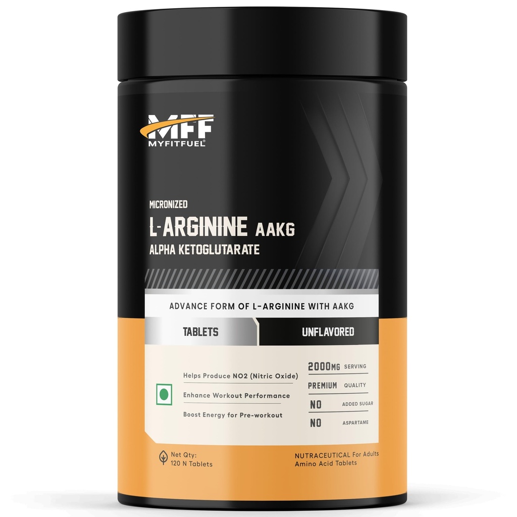 MyFitFuel L-Arginine Alpha-Ketoglutarate (AAKG) (1500 mg) Amino Acid, 120 Tablets