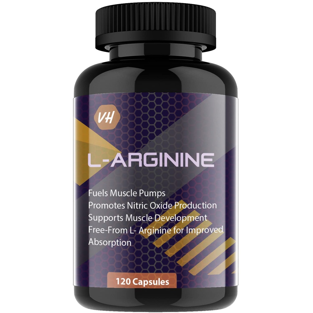 L Arginine 1000mg | l-Arginine Supplements for Man | Boosts Nitric Oxide Production | larginine 120 Capsules by VitaminHaat