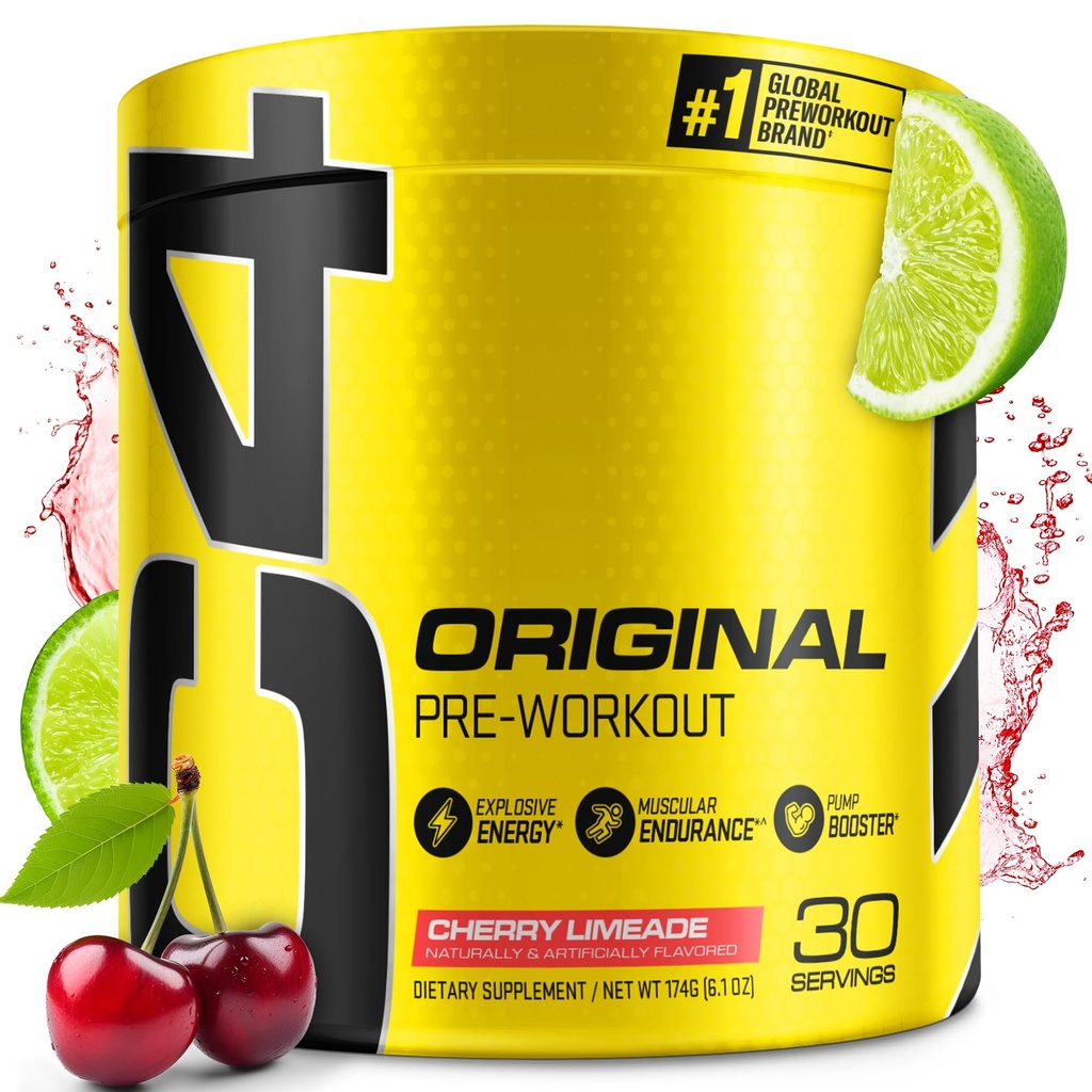 Cellucor C4 Original Pre Workout Powder Cherry Limeade | Vitamin C for Immune Support | Sugar Free Preworkout Energy for Men & Women | 150mg Caffeine + Beta Alanine + Creatine | 30 Servings