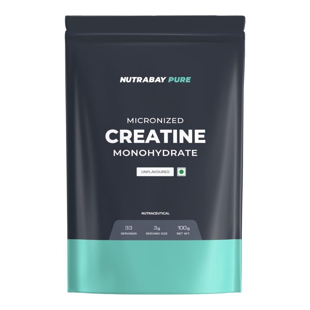 Nutrabay Pure L-Glutamine Powder, Amino Acid - Post Workout Supplement for Muscle Growth & Recovery - 150g, Unflavoured & Nutrabay Pure Micronised Creatine Monohydrate Powder, (100g, Unflavoured)