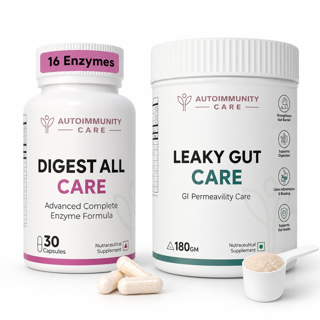 Autoimmunity Care Leaky Gut Care Powder and Autoimmunity Care Digest All Care Capsules Bundle