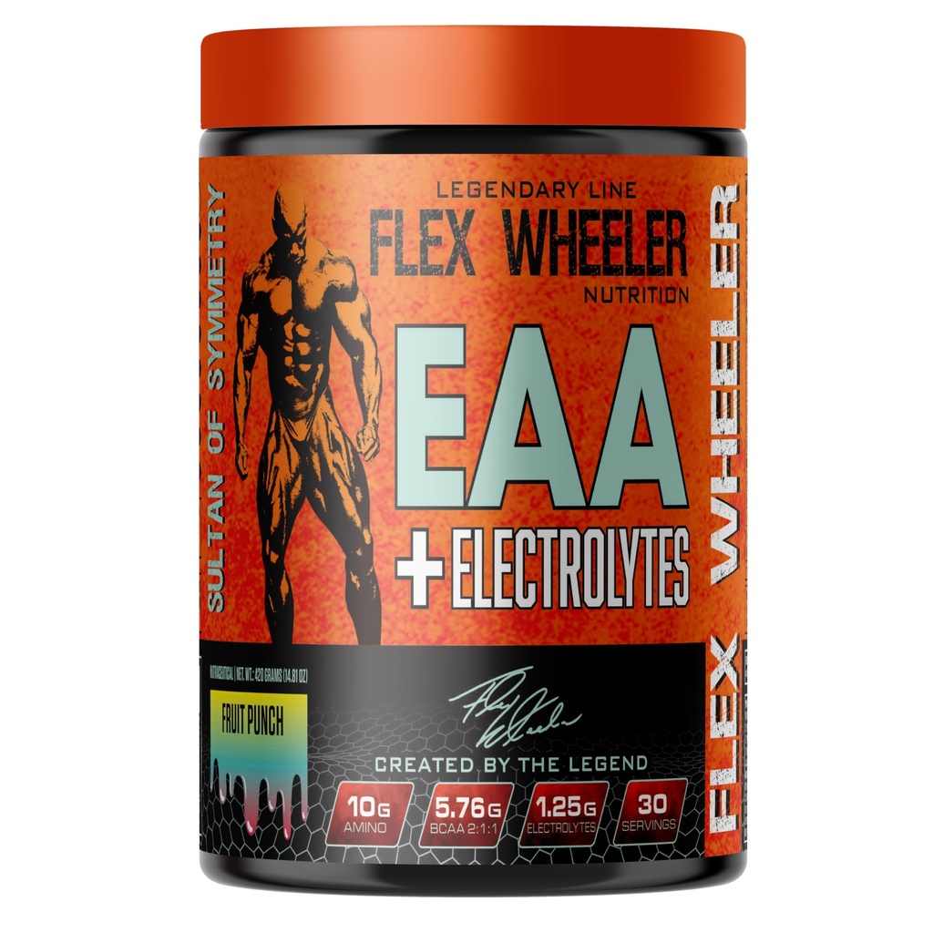 Flex Wheeler Nutrition EAA - 30 Servings | Essential Amino Acids Blend for Optimal Recovery and Performance | Fruit Punch Flavor