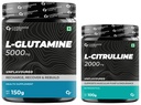 Carbamide Forte L Glutamine Powder 5000mg - Unflavoured - 30 SERVINGS - 150g & L Citrulline Powder 2000mg - Unflavoured - 50 SERVINGS - 100g