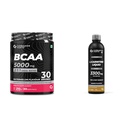 Carbamide Forte BCAA Supplement For Muscle Recovery & L Carnitine Liquid Pre & Post Workout Supplement | 30 Serving 210g Powder + 30 Serving 450ml Liquid