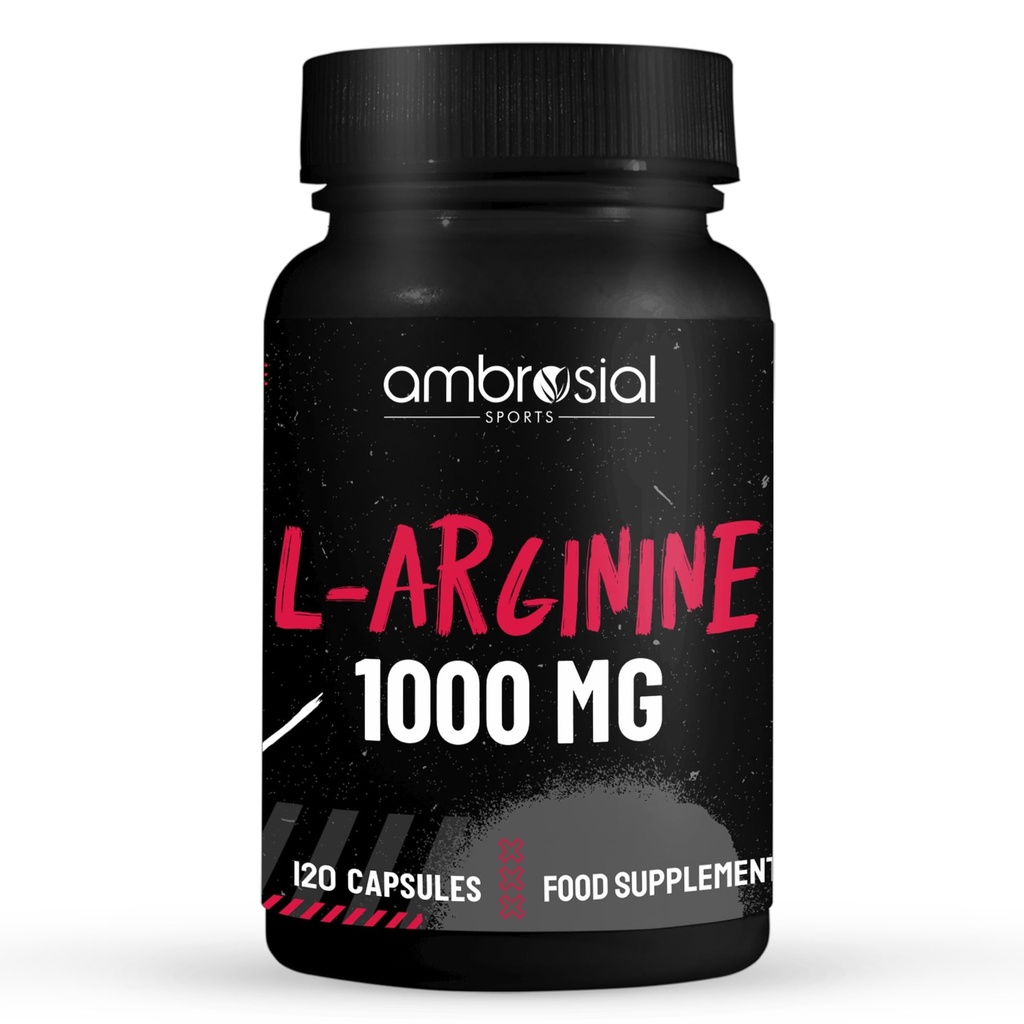 Ambrosial L-Arginine Supplement – 1000 Strength Formula for Active Lifestyle & Nutritional Support | 120 Capsules