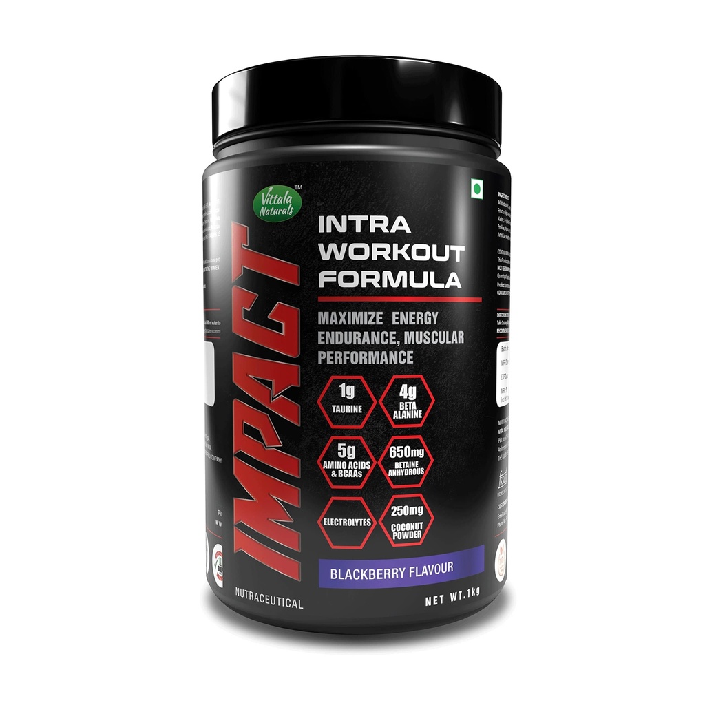 Impact- Intra Workout Formula With Beta Alanine, Taurine,Amino Acids & BCAAs, Electrolytes For Building The Muscles And Enhancing The Overall Performance