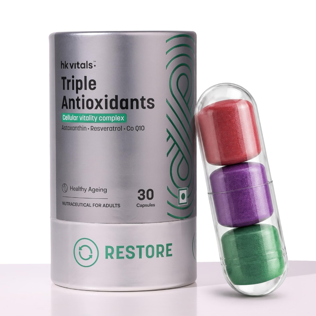 hk vitals Triple Antioxidants, 30 Capsules