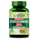 Vlado's Himalayan Organics Ashwagandha -25 % Withanolides with Maximum High Potency - 600MG - Highly Concentrated & Third-Party Lab Tested - Ayurvedic Supplement - Focus, Mood Support, Increase Energy, Strength - Enhanced Mood & Performance I 1st in India - 30 Capsules