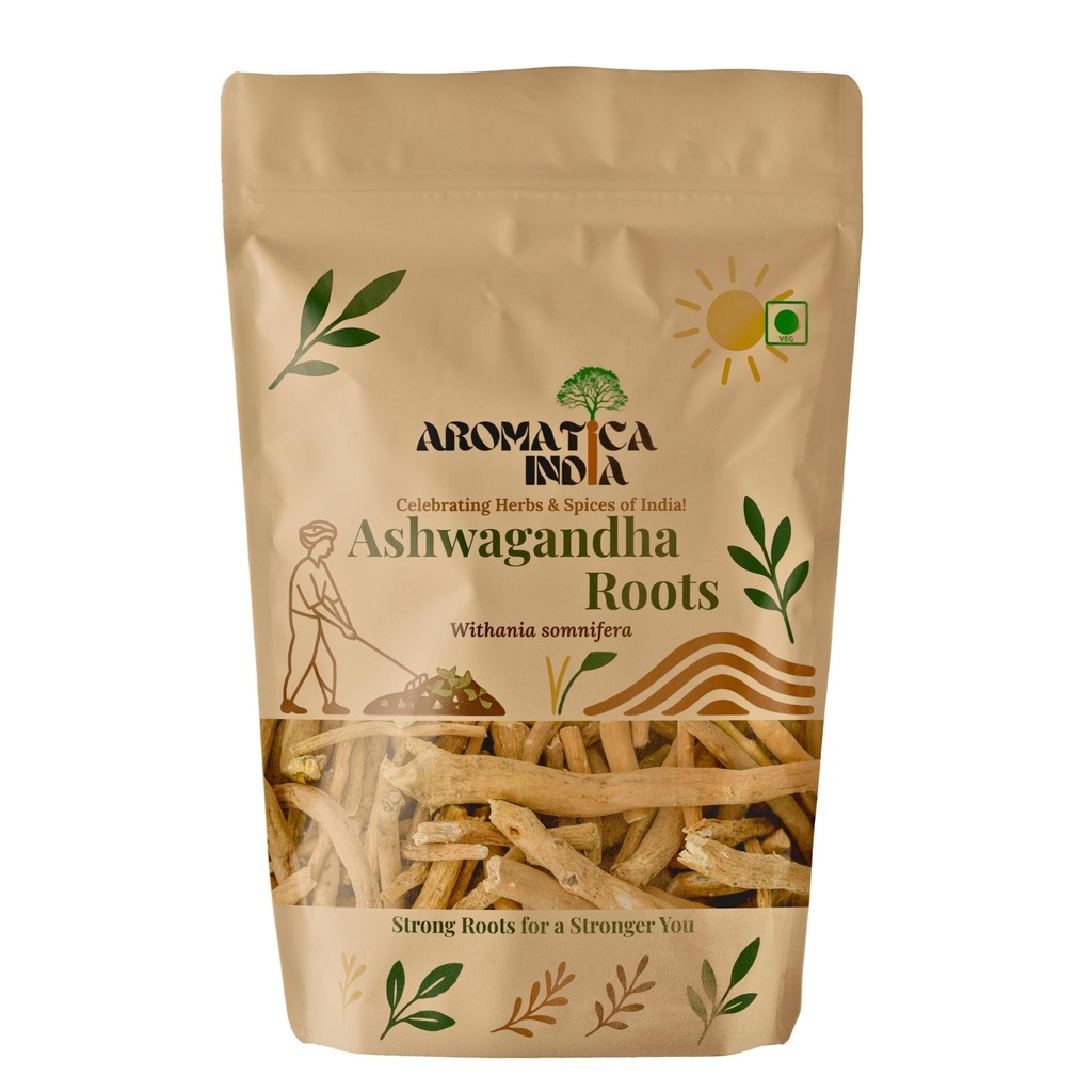 Ashwagandha Roots 50gm Whole – Withania Somnifera | Natural Ayurvedic Herb | Raw Root Form Original