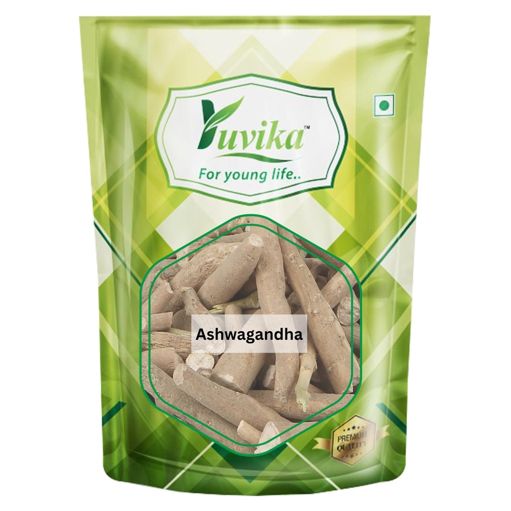 Yuvika Ashwagandha Raw (Asgandh) – Withania Somnifera, 800g | Traditional Ayurvedic Herb