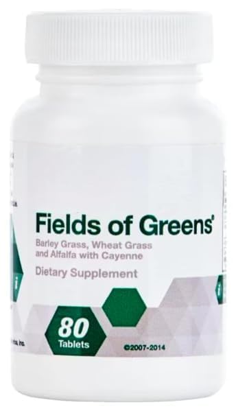 Fore-Ver Fields of Greens Dietary Supplement, Barley Grass, Wheat Grass and Alfalfa with Cayenne, 80 Tablets