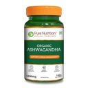Pure Nutrition Organic Ashwagandha Tablets | 180 Veg Tablets | Supports Stress Relief, Sleep, Fertility, Immune Health, Vitality & Strength | Natural Adaptogen for Men & Women | Promotes Energy & Overall Wellness | Ayurvedic Supplement