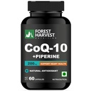 Coenzyme Q10 (CoQ10) 200mg with Piperine 5mg | 60 Capsules | Supports Heart Health, Energy & Antioxidant Protection | High-Absorption Formula