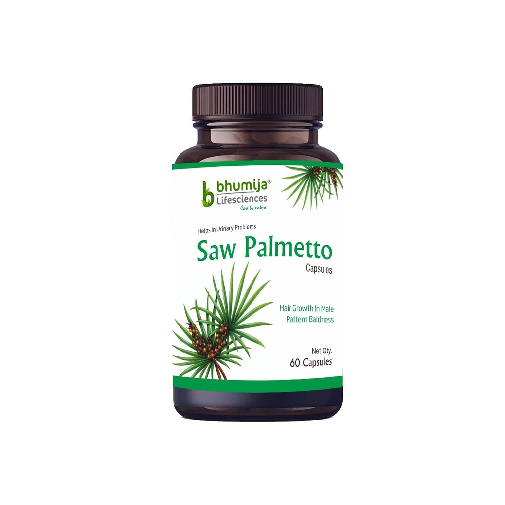 Bhumija Lifesciences Saw Palmetto 460mg with Nettle Root | 60 Caps