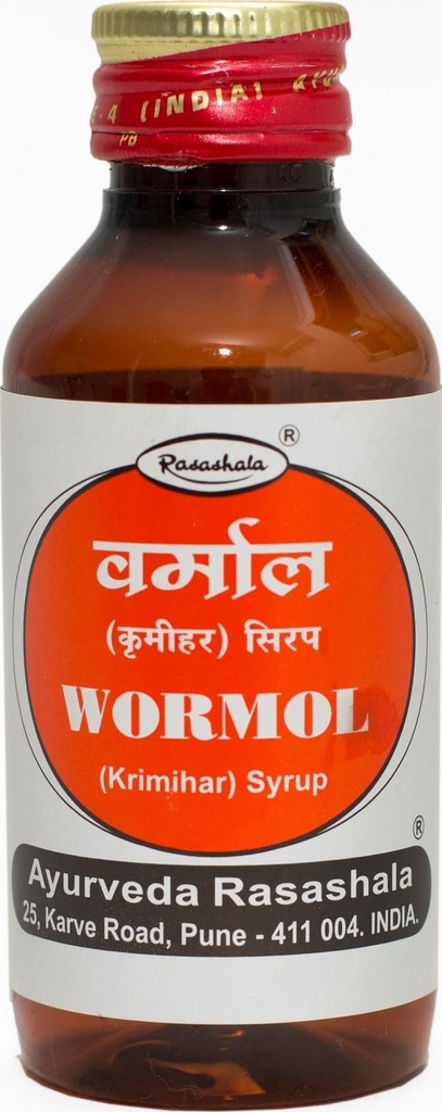 Wormol Syrup for Worm Infestation Relief | Helps Expel Round & Thread Worms, Relieves Anorexia & Skin Itching 200ml