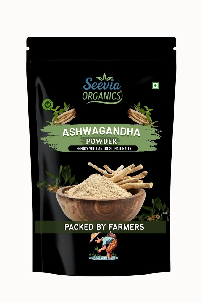 Pure Ashwagandha Root Powder 200g Helps Boost Strength, Stamina & Energy | Stress Relief |Pure Organic Withania Somnifera | Ayurvedic Powder for Men & Women, May Support Muscle Recovery | Seevia Organics | Certified
