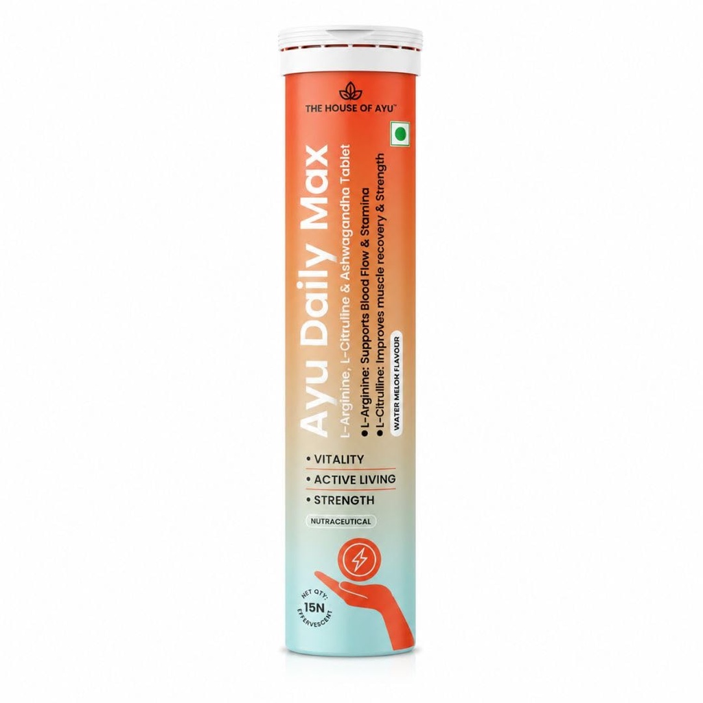 Ayu Daily Max Pre Workout & Male Vitality Booster Supplement (15 Tablets)
