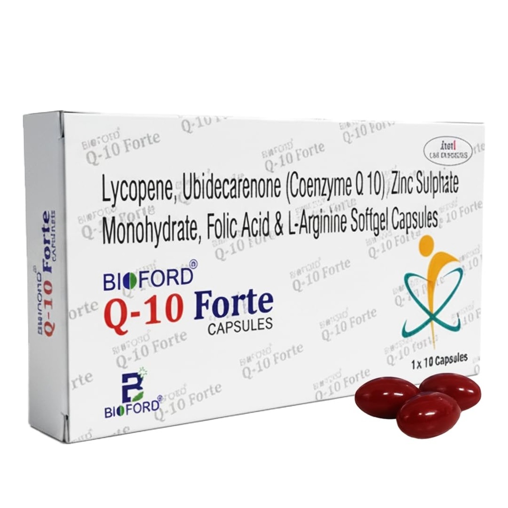 Q10 Forte Capsule | High-Potency CoQ10 Antioxidant for Heart Health, Energy & Immunity | Premium Wellness Support (Pack of 1)