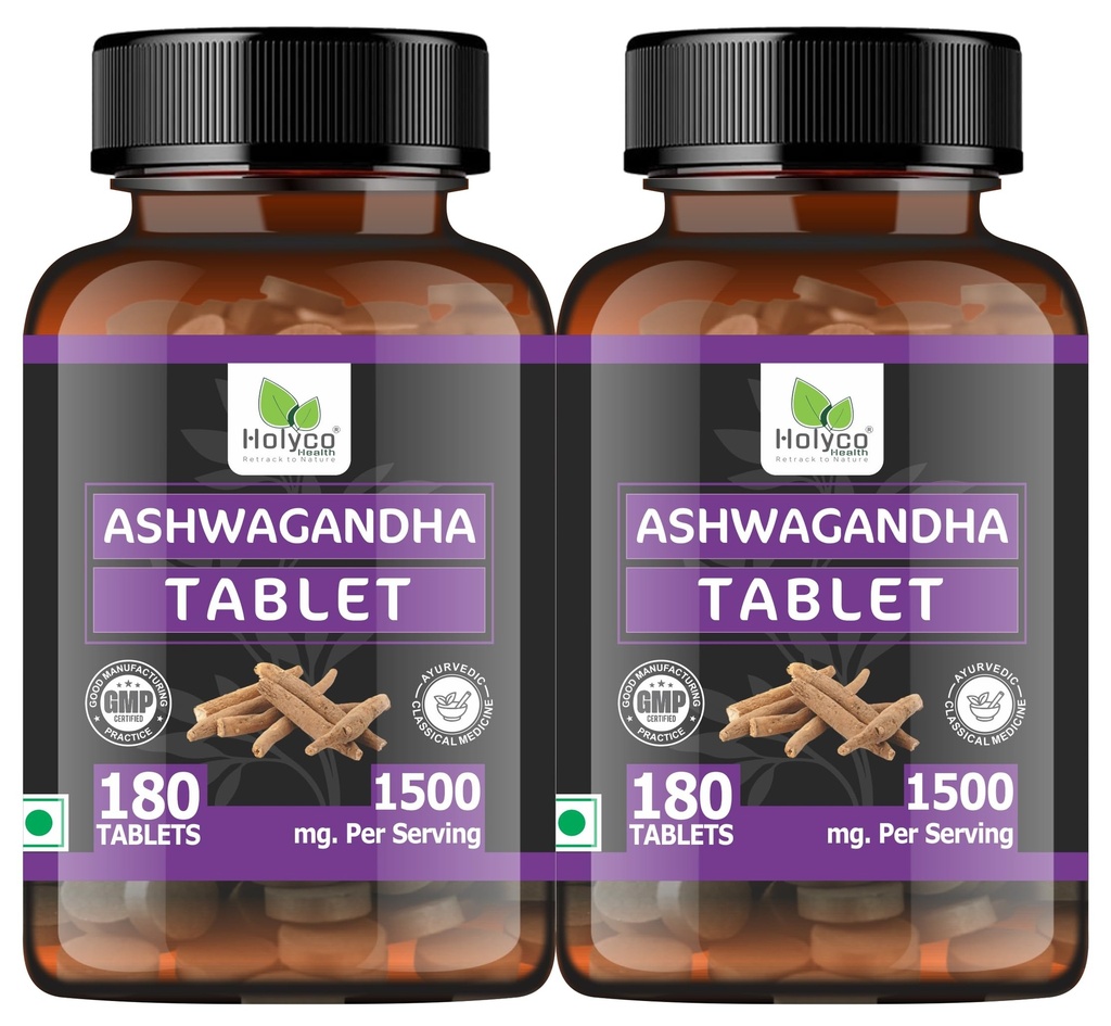 Ashwagandha Tablet - 180 tablets (Pack of 2) | Known as Withania somnifera, Indian ginseng, Ajagandha