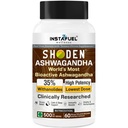 Instafuel Ashwagandha Supplements | Clinically Research 35% Withanolides Shoden® Ashwagandha Roots Extract - Mood, Stress, Sleep, Brain Memory Booster, Energy, Immunity & Vitality | 60 Veg Capsules