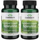 Swanson Certified Organic Spirulina 500 mg 180 Tabs (2 Pack)