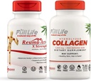 Full Life Reuma-Art X Strength and Hydrolyzed Collagen - Joint Support Supplement - Bovine Collagen Pills - Kosher, Gluten-Free - 90 Veggie Capsules Each