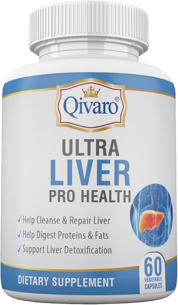 Ultra Liver Pro Health - Liver Health Support Supplement with Milk Thistle Seeds, Artichoke Extract & Dandelion Leaf Extract - Antioxidant & Detox Support - 60 Vegetable Capsules