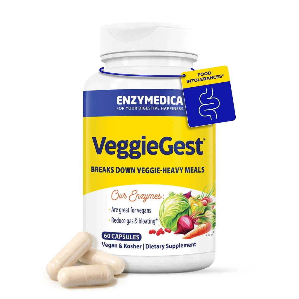 ENZYMEDICA VeggieGest Capsules, 60 Count