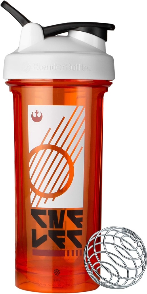 BlenderBottle Star Wars Shaker Bottle Pro Series Perfect for Protein Shakes and Pre Workout, 28-Ounce, Rebel Badge