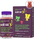 LYL Krill Oil Kid Gummy Bears with Vitamin D 3, Vitamin E and Vitamin A - phospholipid-Bound Omega 3 for Healthy Growth & Development - Gummy Bears with Orange, Apple & Raspberries Taste (Pack of 30)