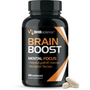 Brain Booster Supplement for Focus - Clinically Validated Nootropics Brain Support Supplement with Bacopa Monnieri Extract & Patented goBHB for Cognitive Support - 3rd Party Tested (30 Servings)