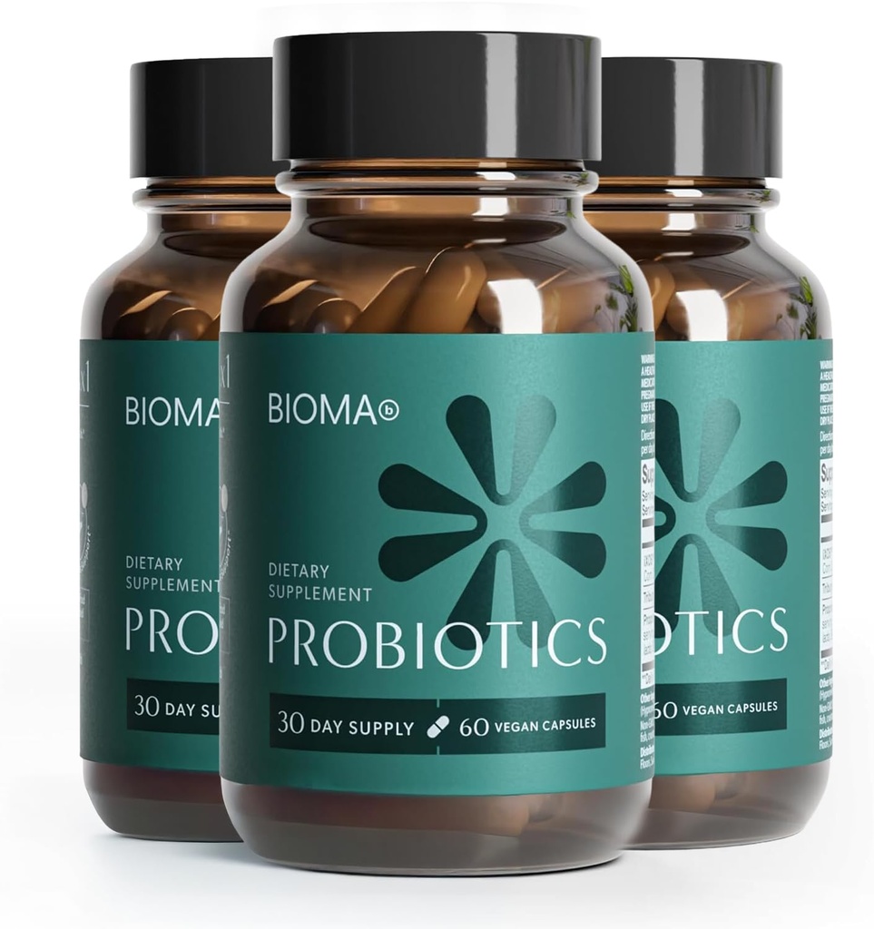 BIOMA Probiotics - Digestive Health Probiotic - Gut Support for Men & Women with Xylooligosaccharides, Tributyrin & Bifidobacterium - Vegan & Gluten Free - 180 Delayed-Release Capsules (90-Day Supply)