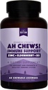 Natural Rhythm Ah Chews! Immune Booster Lozenges for Kids and Adults, No Added Sugar, with Elderberry, Zinc & Vitamin D3, 60 Capsules
