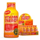 Vitamin Energy Immune+ Extra Strength Energy Shot – Orange Burst – 100% DV B-Vitamins & 260mg Caffeine – Zero Calories, Sugar-Free, Vegan, – Immunity & Energy Support – 1.93 fl oz, 12-Pack