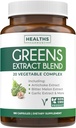 Super Greens Antioxidants Superfoods 2250mg Supplement - 20 Ingredients with Sprouts, Mushrooms, Roots, Garlic, Bitter Melon, Artichoke, Celery Seed, Cayenne pepper, Alfalfa NON GMO - 180 Capsules