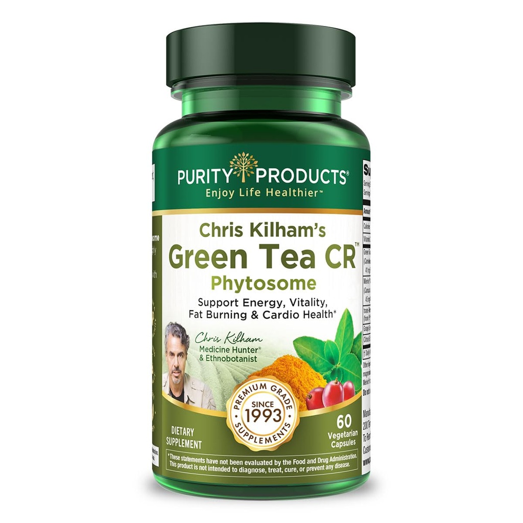Purity Products Green Tea CR w/Phytosome Technology for Boosted Bioavailability from Chris Kilham 60 Capsules