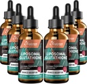 2000MG Liposomal Glutathione Liquid Drops, Ultra High Absorption, Natural Detoxification, Immune System & Skin Supprot*, L-Glutathione, Vitamin C & Hyaluronic Acid, Capsules Alternative, 12.12 OZ