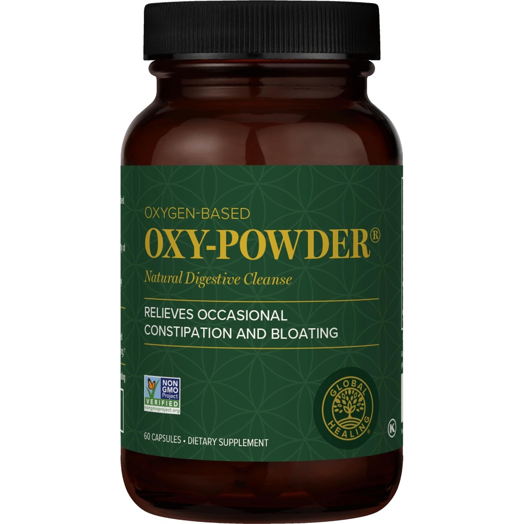 Global Healing Oxy-Powder Colon Cleanse, Magnesium Oxide, 60 Capsules