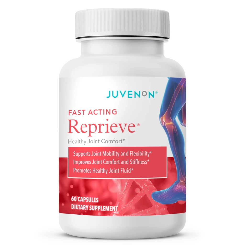 Juvenon Reprieve Capsules (60 Capsules) - Fast-Acting, Joint Comfort Supplement and Effective Joint Support Solution, Research Verified