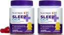 Natrol Kids Sleep+ Calm, Melatonin and L-Theanine, Sleep Aid Gummies with Botancial Blends, 100% Drug-Free, 60 Count (Pack of 2)