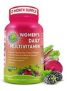 Women's Daily Multivitamin with Iron - Vegan Methylated Multivitamin for Women with Biotin, Organic Superfoods, Probiotics, B-Complex - Energy, Gut & Optimal Health Support – Easy to Swallow Capsules